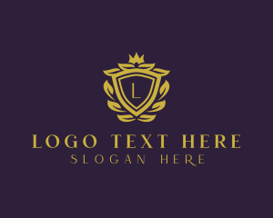 Luxury - Wreath Royal Shield logo design