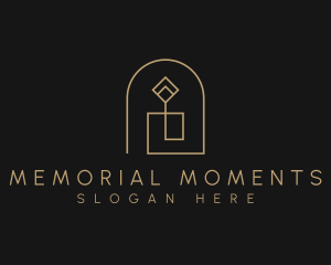 Commemoration - Geometric Candle Light logo design