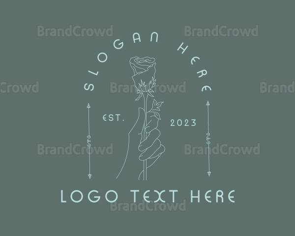 Flower Hand Fashion Logo