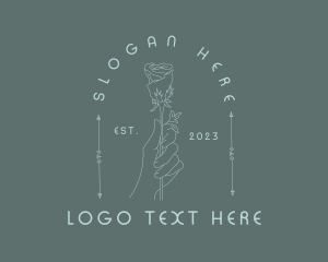 Minimalist - Flower Hand Fashion logo design