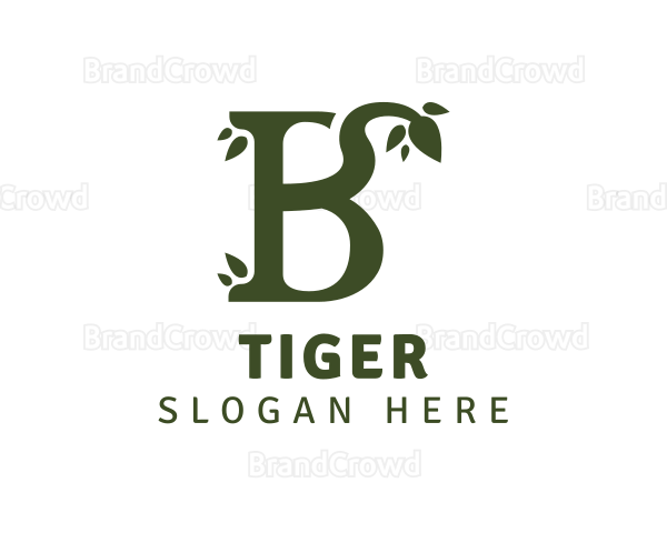 Green Leafy B Logo