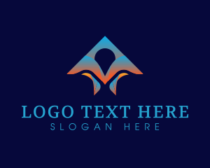 Courier - Travel Plane Logistics logo design