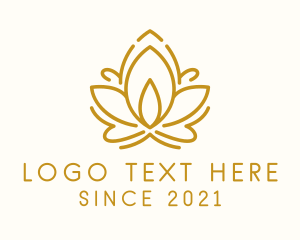 Decor - Gold Decor Candle logo design