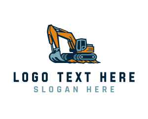 Industrial Excavator Digger Logo