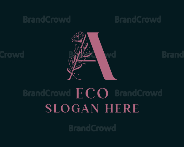 Floral Boutique Letter A Logo