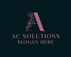 Floral Boutique Letter A logo design