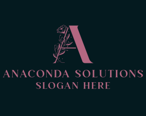 Floral Boutique Letter A logo design