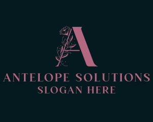 Floral Boutique Letter A logo design