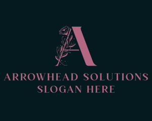 Floral Boutique Letter A logo design