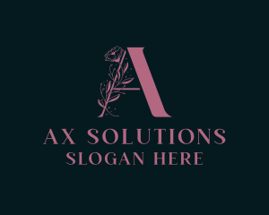 Floral Boutique Letter A logo design