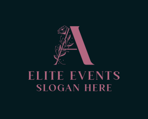 Events - Floral Boutique Letter A logo design