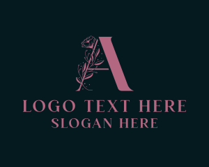 Lettemark - Floral Boutique Letter A logo design