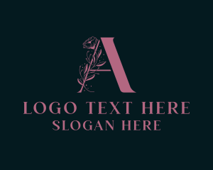 Floral Boutique Letter A Logo