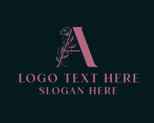 Floral Boutique Letter A Logo
