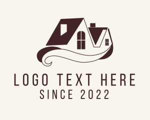 Home Cleaning - Residence House Roof Banner logo design