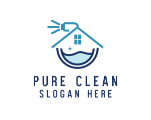 House Cleaning Sanitation logo design