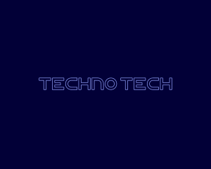 Techno - Futuristic Digital Techno logo design