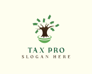 Taxation - Money Cash Tree logo design