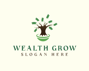 Investing - Money Cash Tree logo design