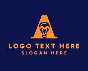 Learning Center - Professional Bright Idea Letter A logo design