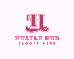 Embroidery Stitching Letter H logo design