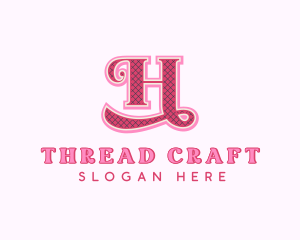 Stitching - Embroidery Stitching Letter H logo design