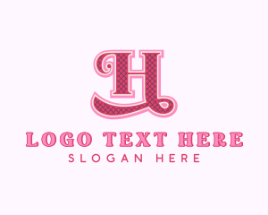 Fashion Designer - Embroidery Stitching Letter H logo design