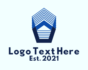 Blue - 3D House Builder logo design
