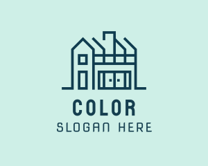 Modern Residential Home Construction Logo