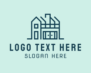 Exterior - Modern Residential Home Construction logo design