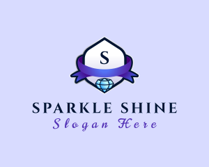 Diamond Ribbon Jewelry logo design