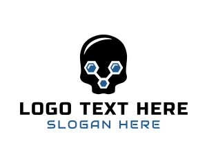 Black - Digital Skull Network logo design