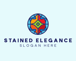 Elegant Stained Glass  logo design