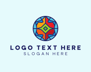 Stained Glass - Elegant Stained Glass logo design