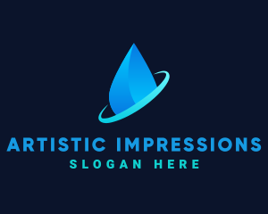 Modern Water Drop logo design