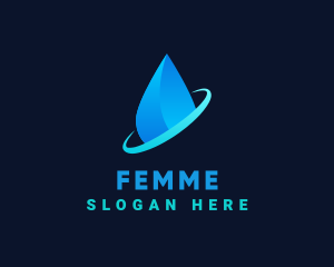 Modern Water Drop logo design