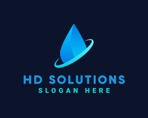 Modern Water Drop logo design