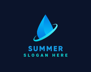 Modern Water Drop logo design