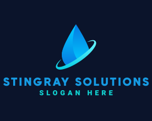 Modern Water Drop logo design