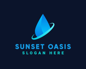 Modern Water Drop logo design