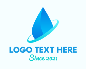 Fluid - Modern Water Drop logo design