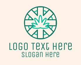 Plantation - Medicinal Cannabis Leaf logo design