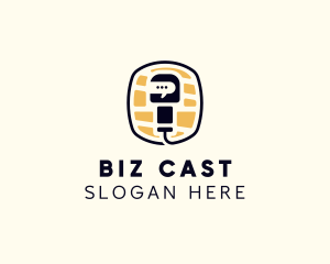 Singer - Chat Microphone Podcast logo design