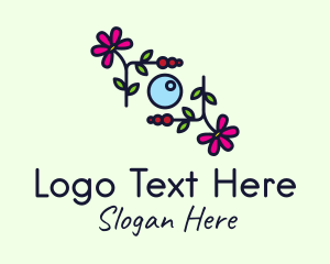 Photo Studio - Multicolor Floral Camera logo design