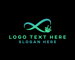 Electrical Cable - Infinity Cable Plug logo design