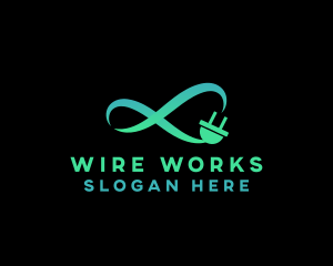 Wire - Infinity Cable Plug logo design