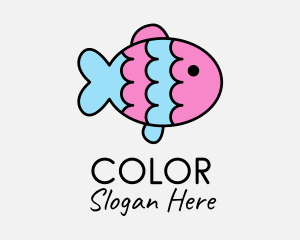 Cute Pet Fish  Logo
