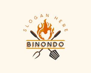 Blazing Chicken Barbecue Logo