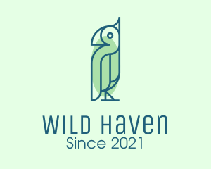 Green Wild Bird logo design