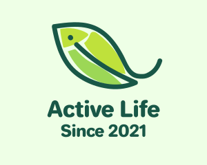 Organic Farm - Fish Nature Leaf logo design